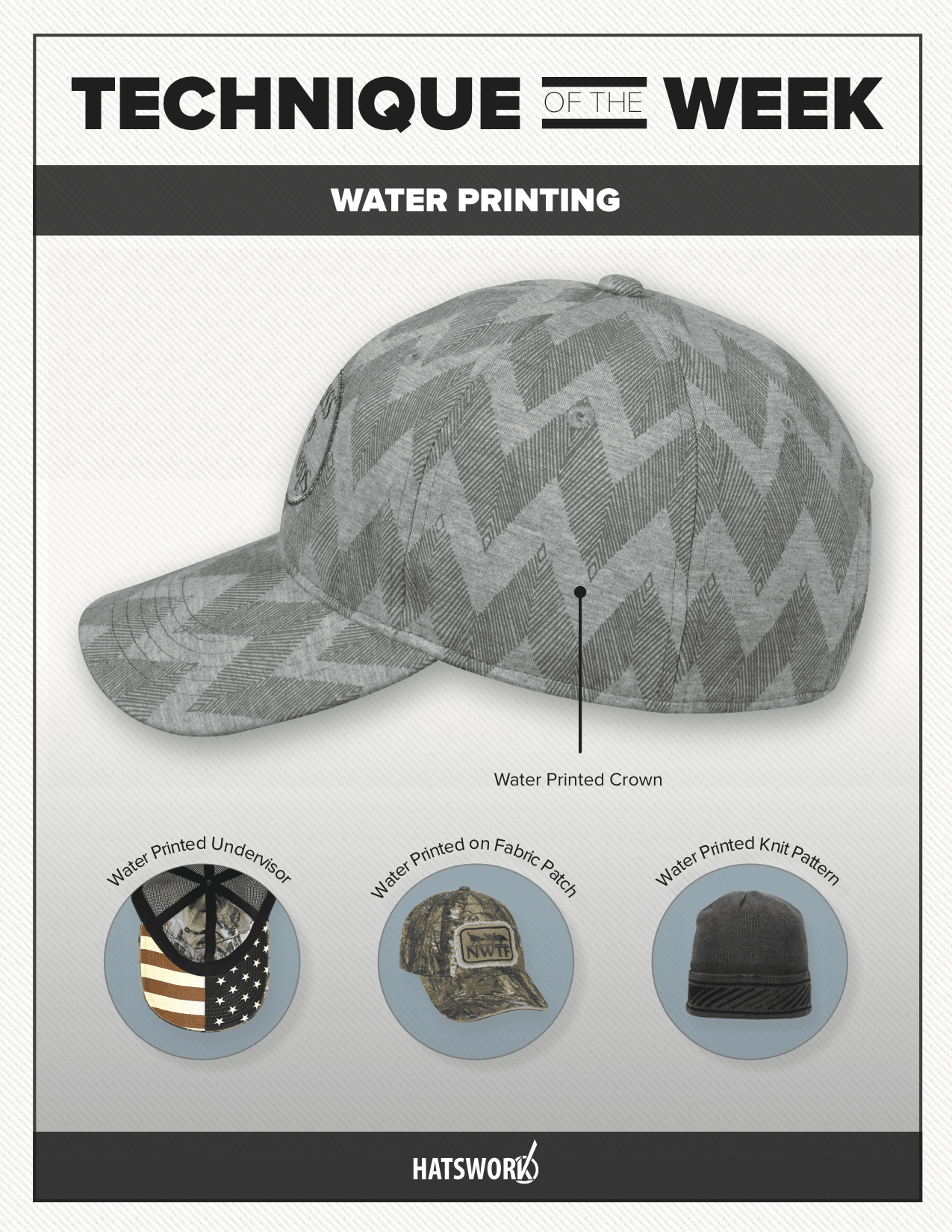 Headwear Water Printing